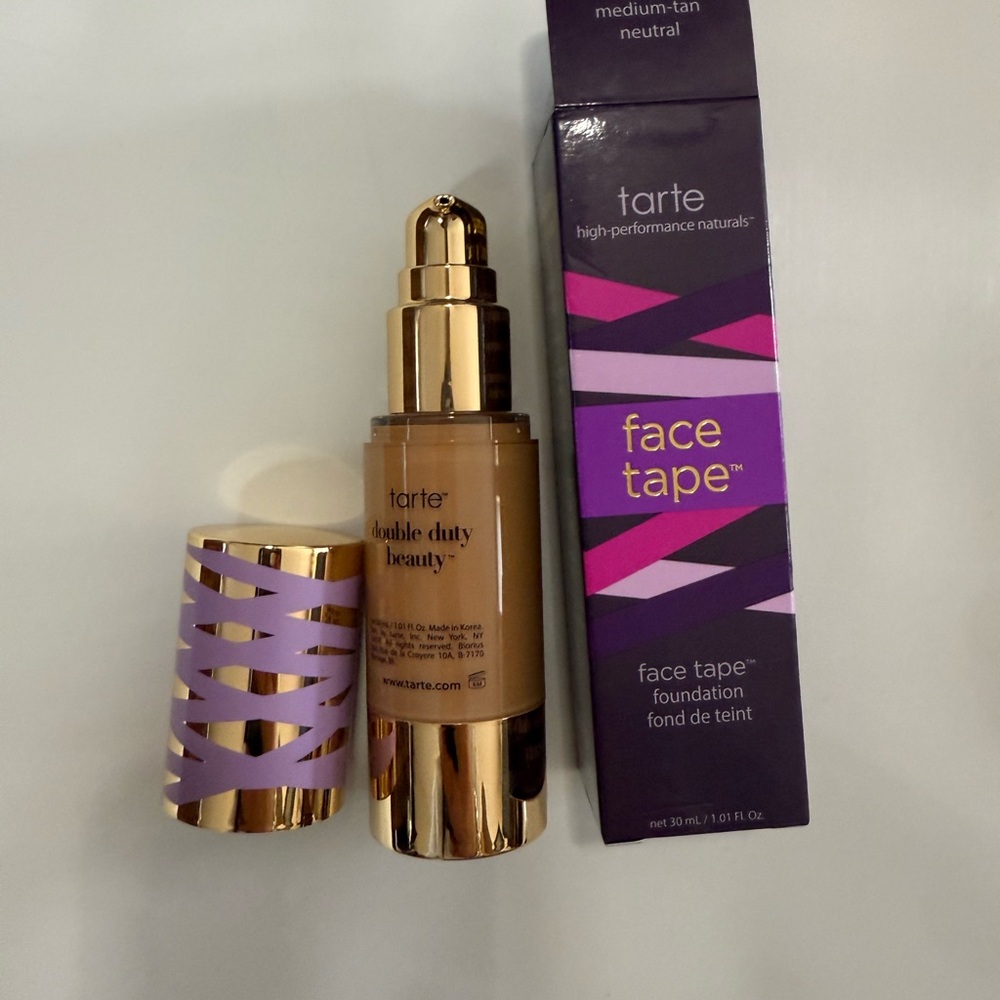TARTE NWT Face Tape Foundation - Medium-Tan (Warm Beige) neutral 37N